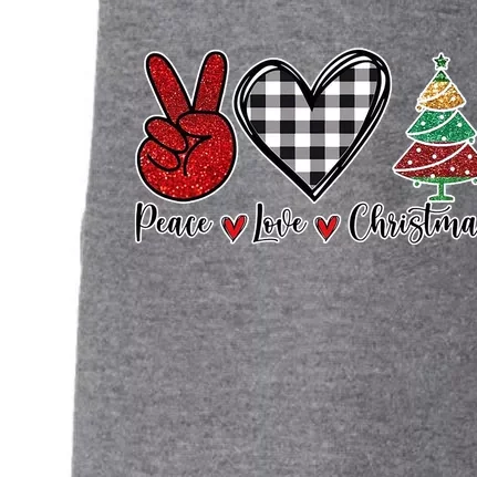 Peace Love Christmas Doggie 3-End Fleece Hoodie