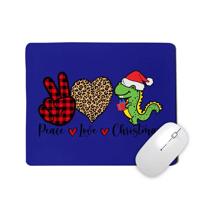 Peace Love Christmas Gift Funny Christmas Tree Rex Meaningful Gift Mousepad