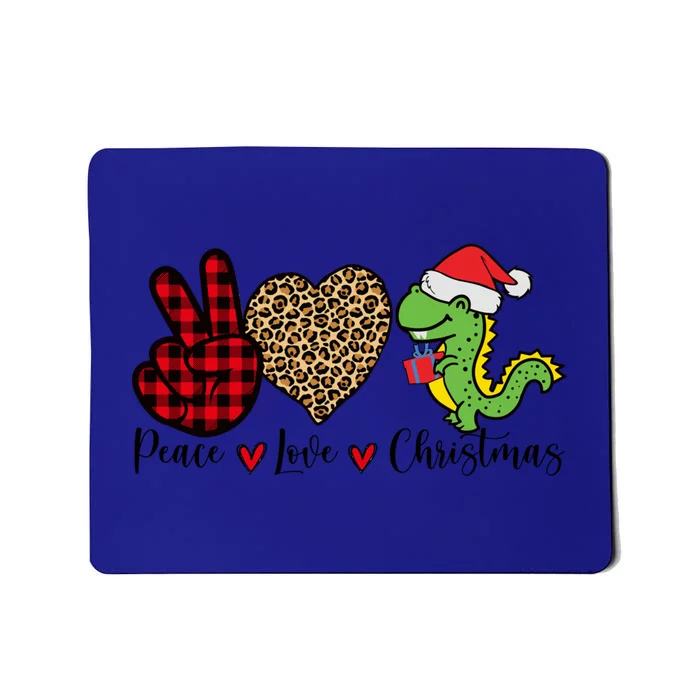 Peace Love Christmas Gift Funny Christmas Tree Rex Meaningful Gift Mousepad