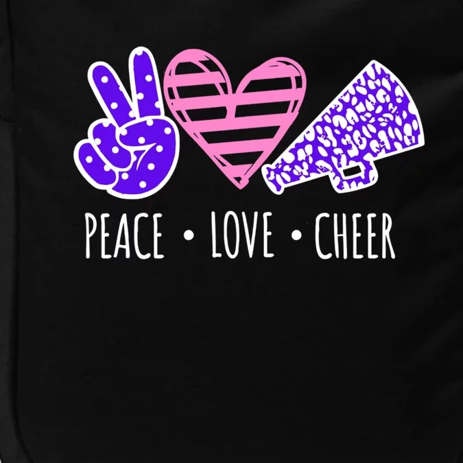 Peace Love Cheer Cheerleader Teen Girls Funny Cheerleading Gift Impact Tech Backpack