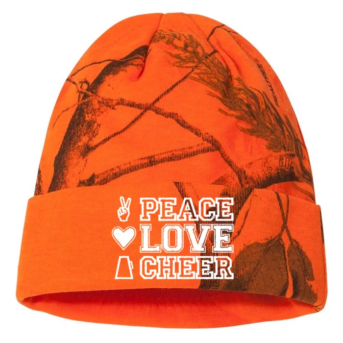 Peace Love Cheer Cheerleader Teen Girls Funny Cheerleading Cute Gift Kati - 12in Camo Beanie