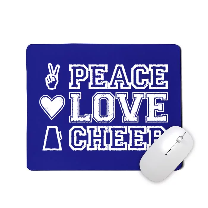 Peace Love Cheer Cheerleader Teen Girls Funny Cheerleading Cute Gift Mousepad