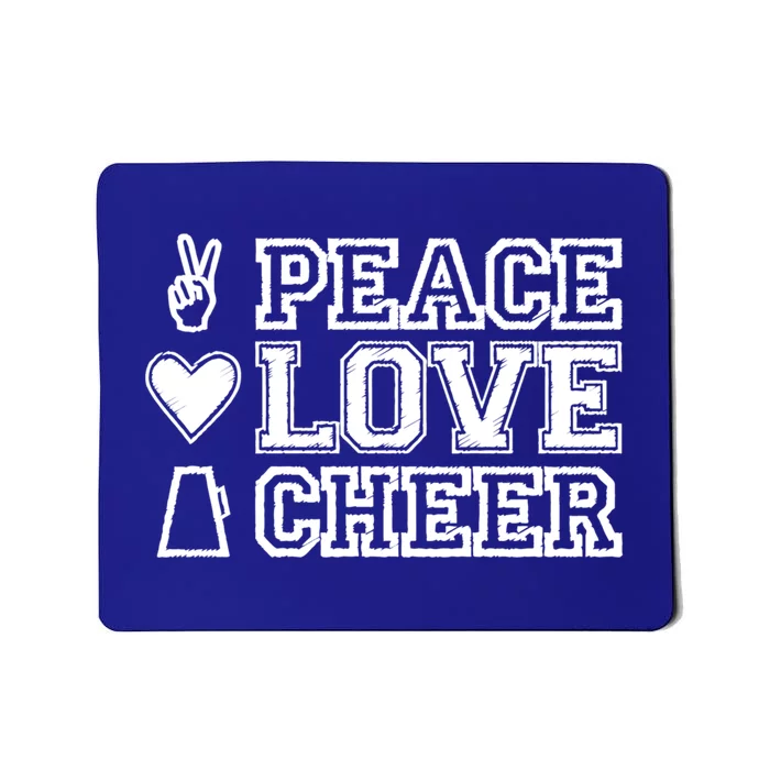 Peace Love Cheer Cheerleader Teen Girls Funny Cheerleading Cute Gift Mousepad