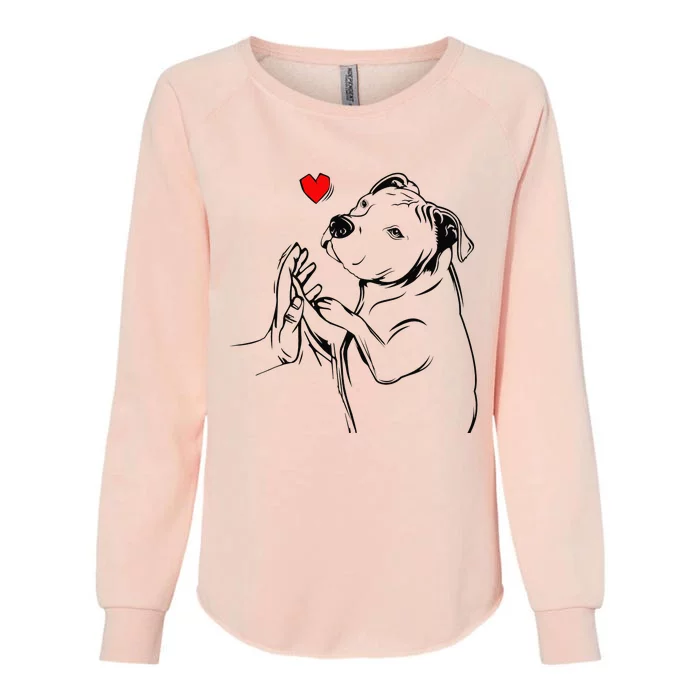 Pitbull Love Cute Pittie Dog Mom Funny Womens California Wash Sweatshirt