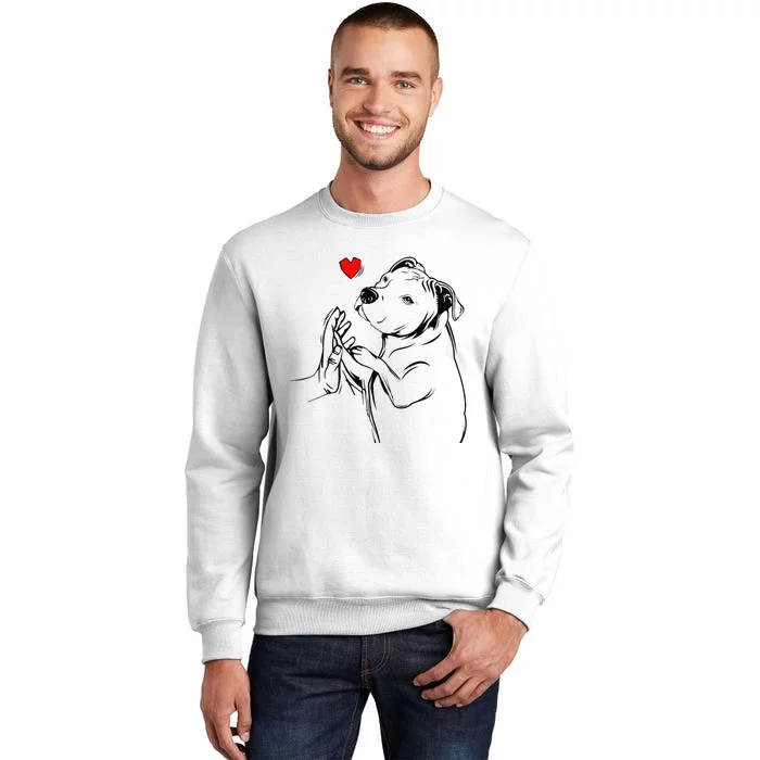 Pitbull Love Cute Pittie Dog Mom Funny Sweatshirt