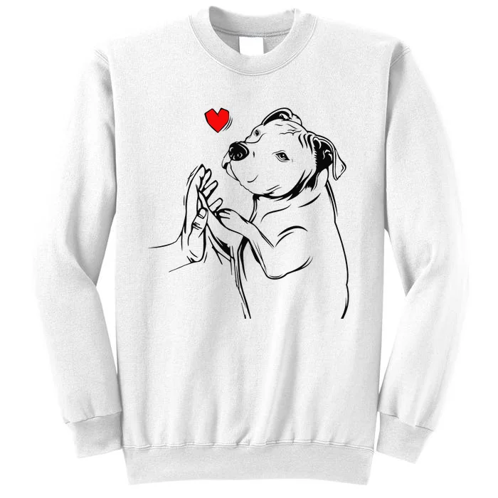 Pitbull Love Cute Pittie Dog Mom Funny Sweatshirt