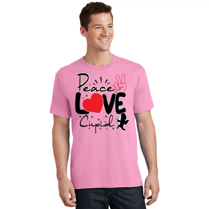 Peace Love Cupid Valentines Day T-Shirt