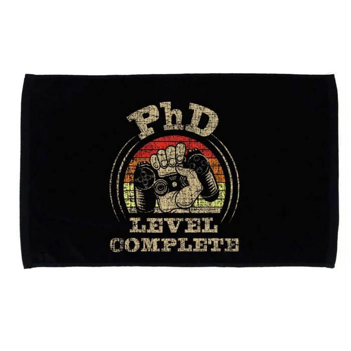 PhD Level Complete PhD Graduate Ph.D. Graduation Doctorate Microfiber Hand Towel