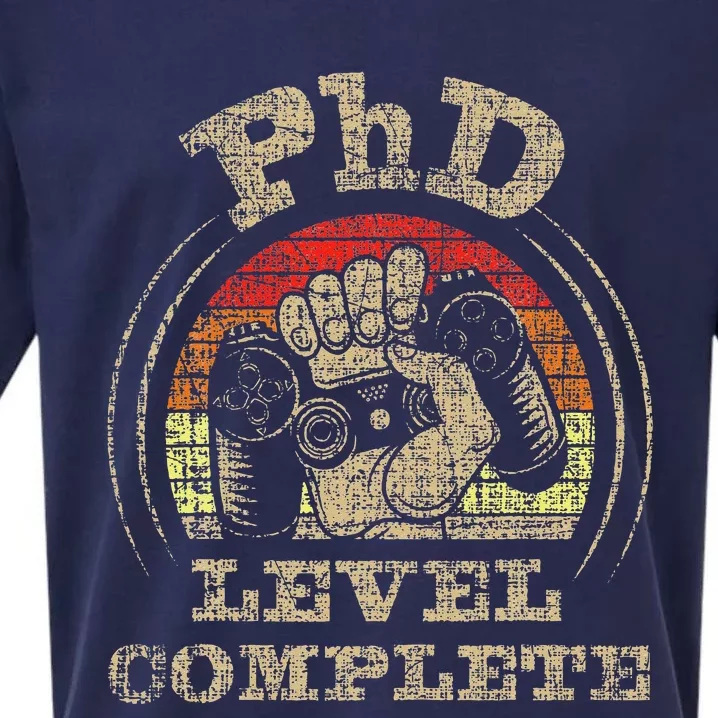 PhD Level Complete PhD Graduate Ph.D. Graduation Doctorate Sueded Cloud Jersey T-Shirt