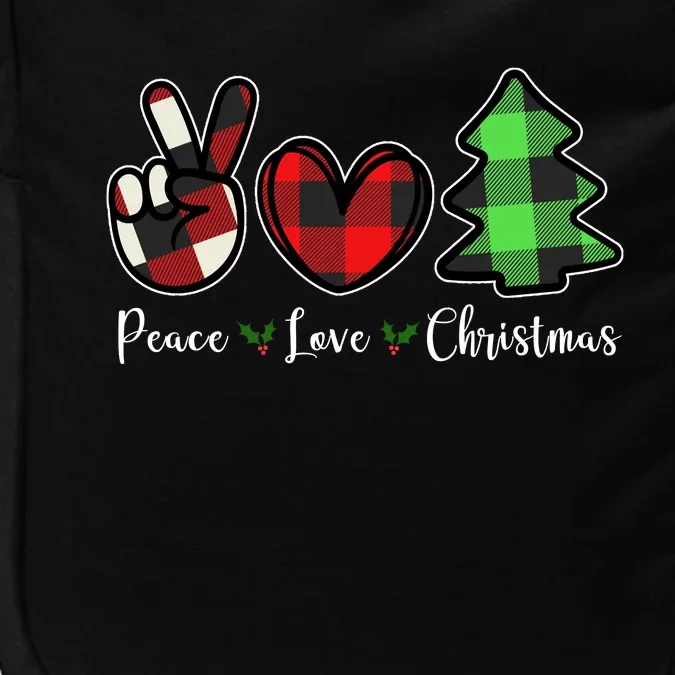 Peace Love Christmas Holiday Festive Gift Impact Tech Backpack