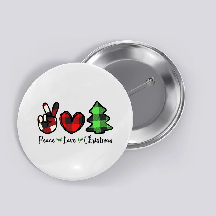 Peace Love Christmas Holiday Festive Gift Button