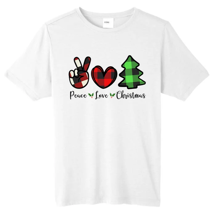 Peace Love Christmas Holiday Festive Gift ChromaSoft Performance T-Shirt