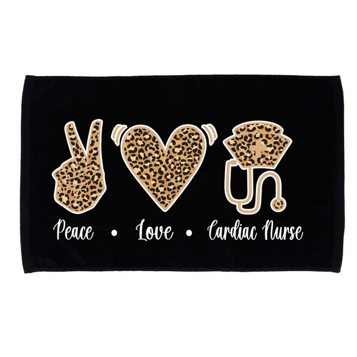 Peace Love Cardiac Nurse Cardiac Nursing Gift Microfiber Hand Towel