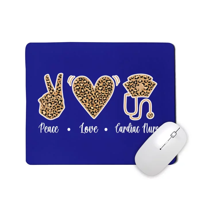 Peace Love Cardiac Nurse Cardiac Nursing Gift Mousepad