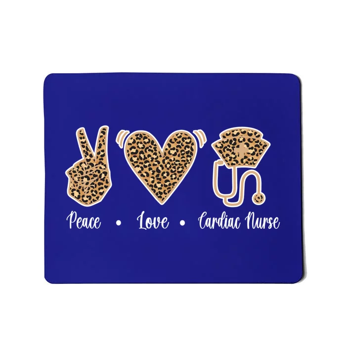 Peace Love Cardiac Nurse Cardiac Nursing Gift Mousepad