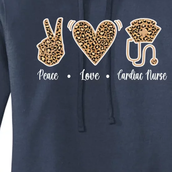 Peace Love Cardiac Nurse Cardiac Nursing Gift Women's Pullover Hoodie