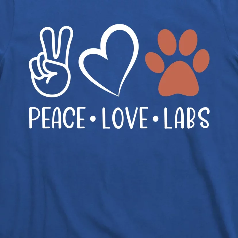 Peace Love Chocolate Labs Labrador Lab Mom Valentine's Day Gift T-Shirt