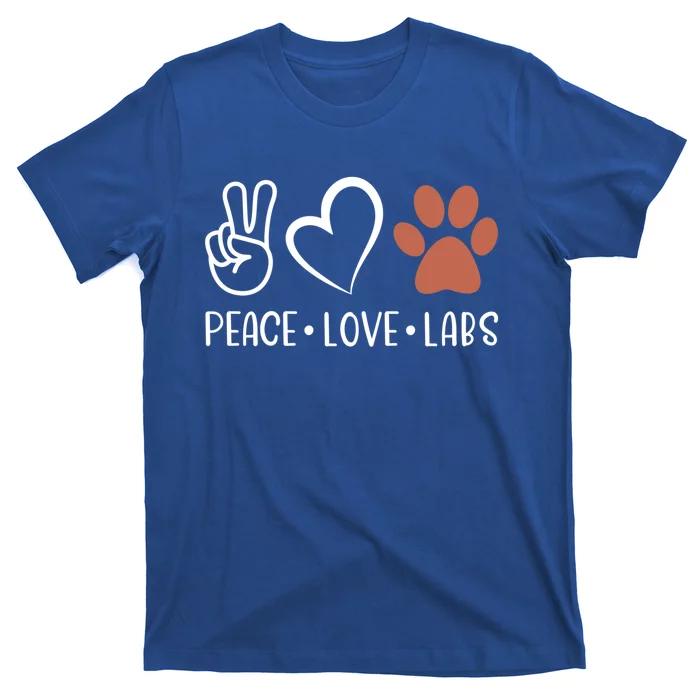 Peace Love Chocolate Labs Labrador Lab Mom Valentine's Day Gift T-Shirt