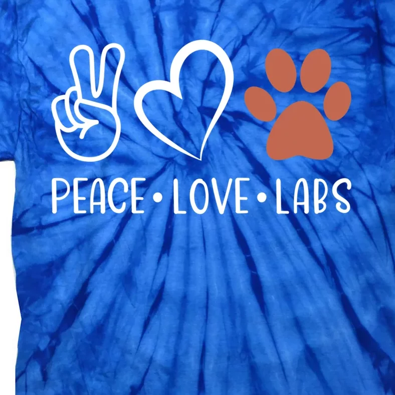 Peace Love Chocolate Labs Labrador Lab Mom Valentine's Day Gift Tie-Dye T-Shirt