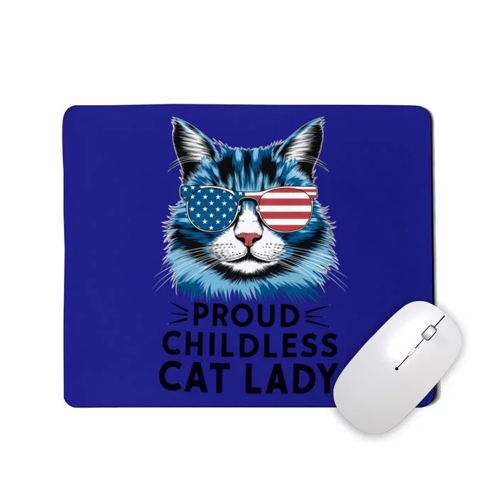 Proud Less Cat Lady Usa Flag Democrat Liberal Gift Mousepad