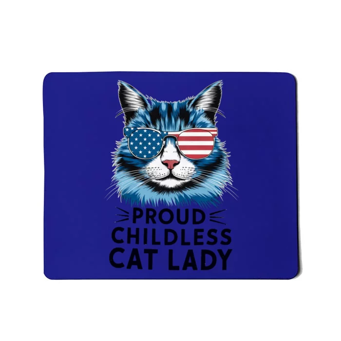 Proud Less Cat Lady Usa Flag Democrat Liberal Gift Mousepad