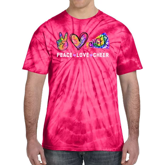 Peace Love Chee Cheerleading For Cheerleader Cute Tie-Dye T-Shirt