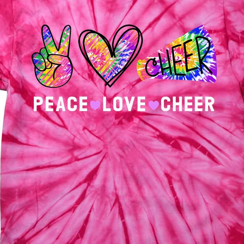 Peace Love Chee Cheerleading For Cheerleader Cute Tie-Dye T-Shirt