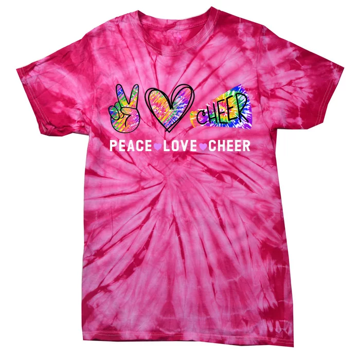 Peace Love Chee Cheerleading For Cheerleader Cute Tie-Dye T-Shirt