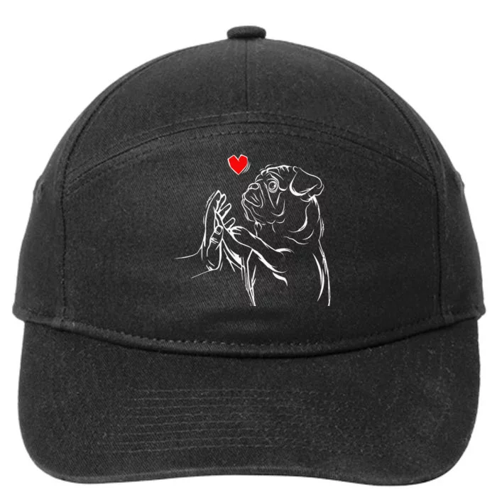 Pug Love Cute Dog Lover Owner Funny Gift 7-Panel Snapback Hat