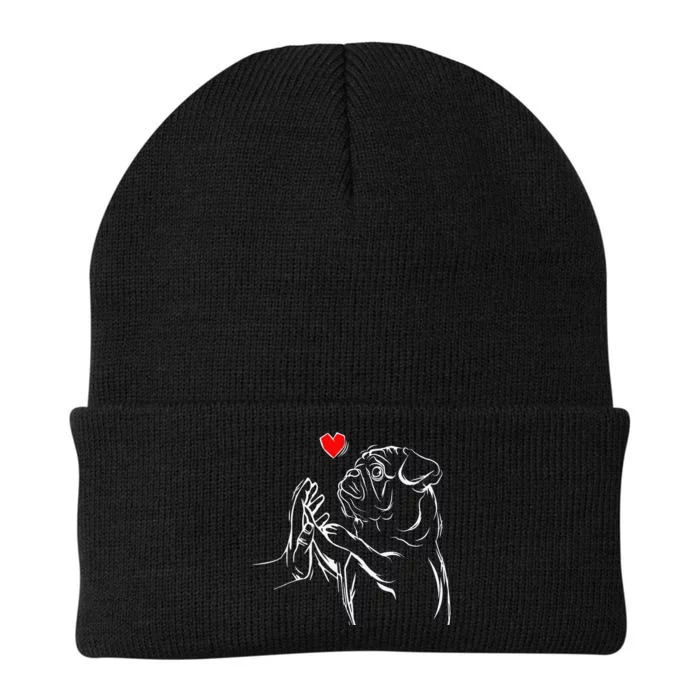 Pug Love Cute Dog Lover Owner Funny Gift Knit Cap Winter Beanie