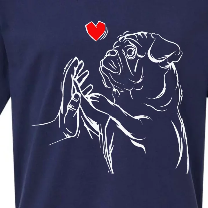 Pug Love Cute Dog Lover Owner Funny Gift Sueded Cloud Jersey T-Shirt