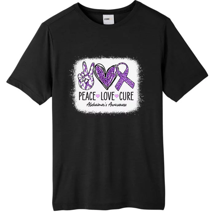 Peace Love Cure We Wear Purple For AlzheimerS Awareness Gift ChromaSoft Performance T-Shirt