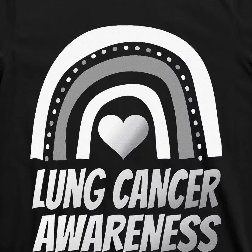 Proud Lung Cancer Rainbow Warrior Survivor T-Shirt