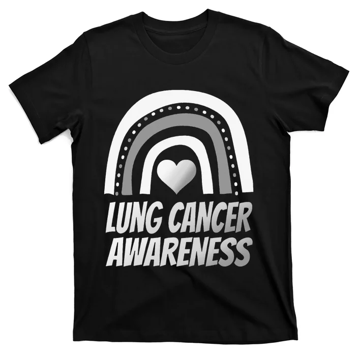 Proud Lung Cancer Rainbow Warrior Survivor T-Shirt