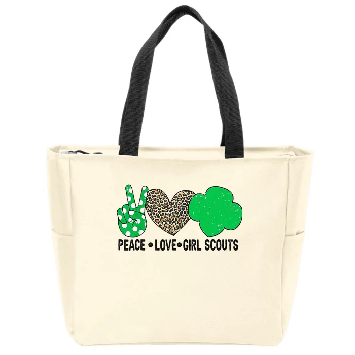 Peace Love Cookie Scout Bakery Cookie Season Zip Tote Bag