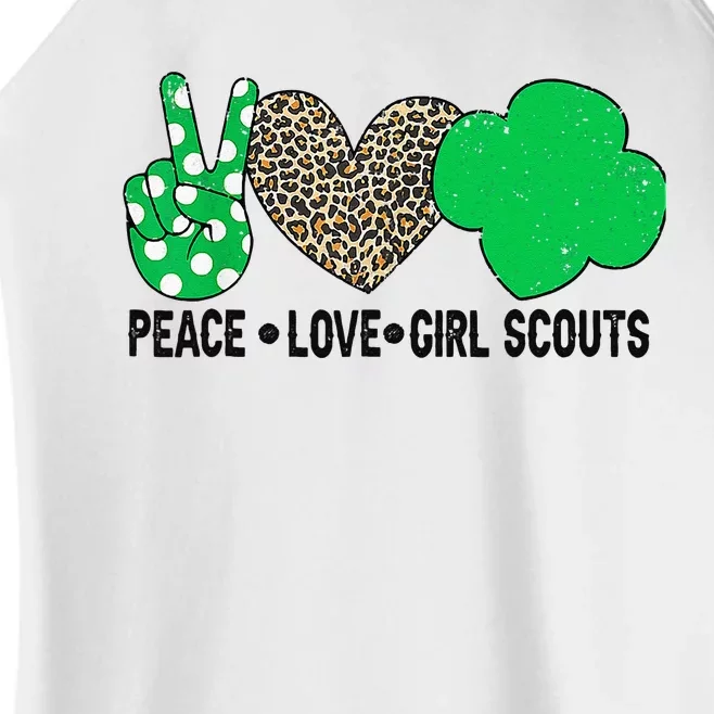 Peace Love Cookie Scout Bakery Cookie Season Women’s Perfect Tri Rocker Tank