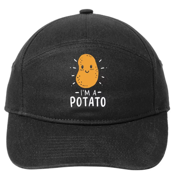 Potato Lazy Costume Halloween Vegan Kawaii 7-Panel Snapback Hat