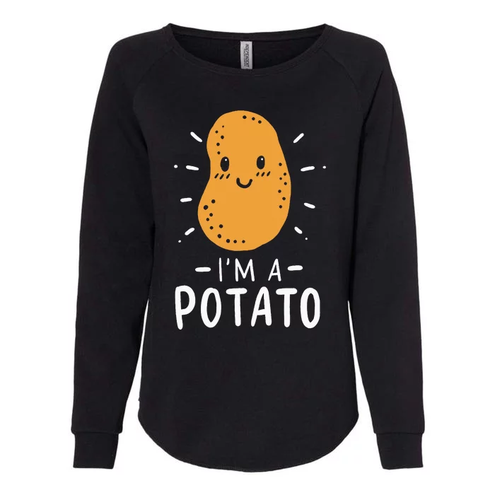 Potato Lazy Costume Halloween Vegan Kawaii Womens California Wash Sweatshirt