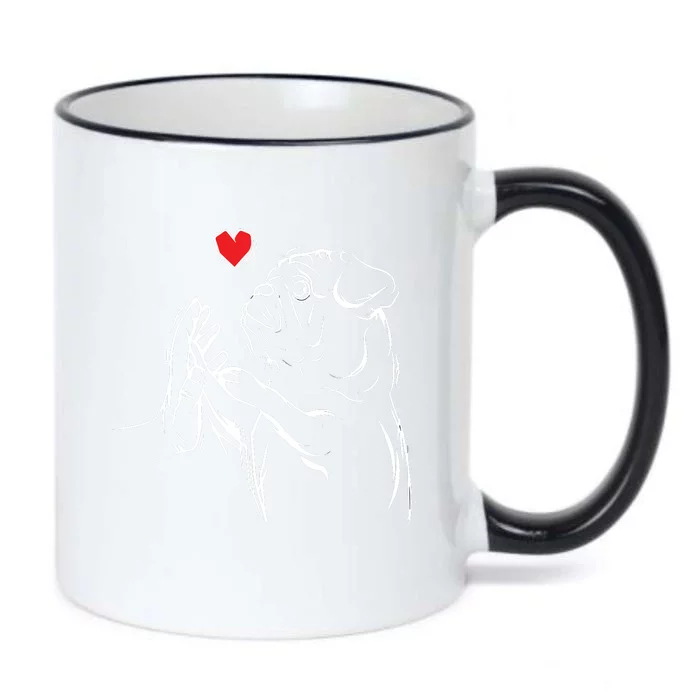 Pug Love Cute Dog Lover Owner Funny Girl Gift Black Color Changing Mug