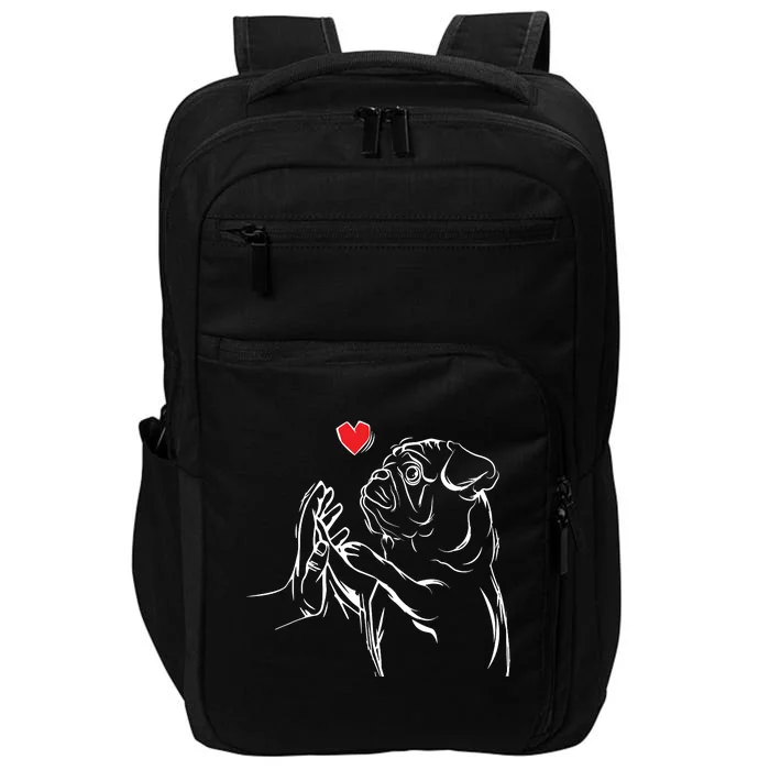 Pug Love Cute Dog Lover Owner Funny Girl Gift Impact Tech Backpack