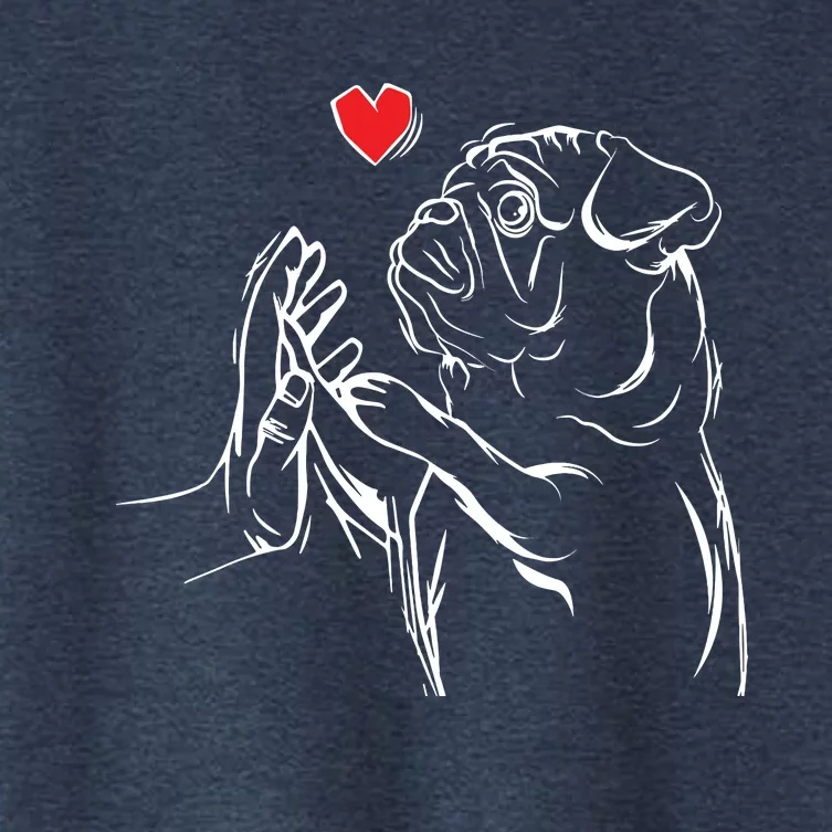 Pug Love Cute Dog Lover Owner Funny Girl Gift Women's Crop Top Tee