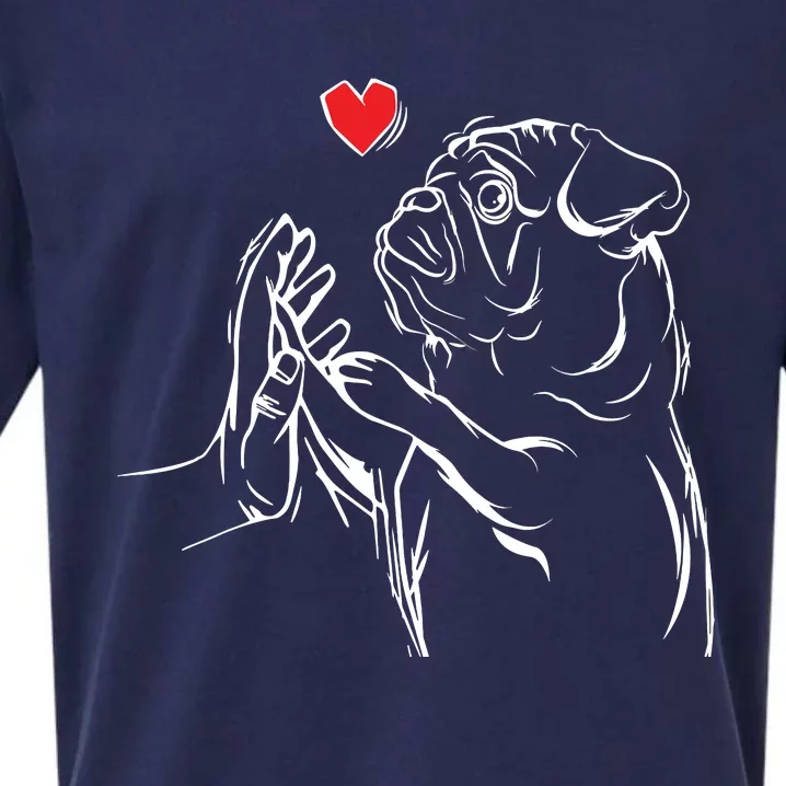 Pug Love Cute Dog Lover Owner Funny Girl Gift Sueded Cloud Jersey T-Shirt