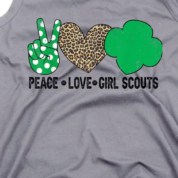 Peace Love Cookie Scout For Girls Bakery Cookie Season Tank Top