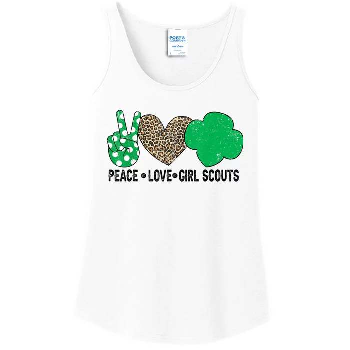 Peace Love Cookie Scout For Girls Bakery Cookie Season Ladies Essential Tank