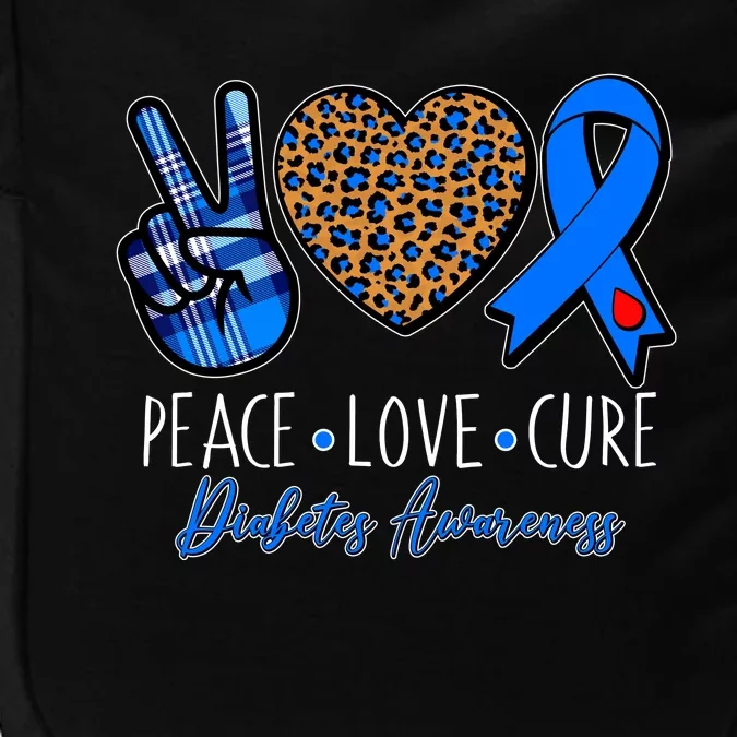 Peace Love Cure Diabetes Awareness Impact Tech Backpack