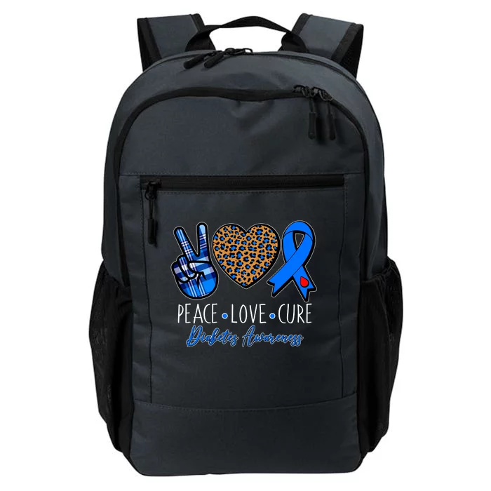 Peace Love Cure Diabetes Awareness Daily Commute Backpack