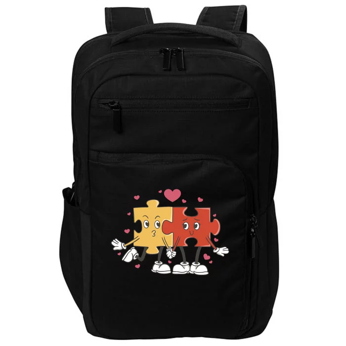 Puzzle Love Cartoon Impact Tech Backpack