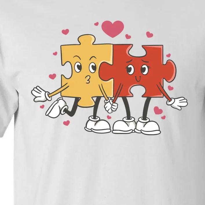 Puzzle Love Cartoon Tall T-Shirt