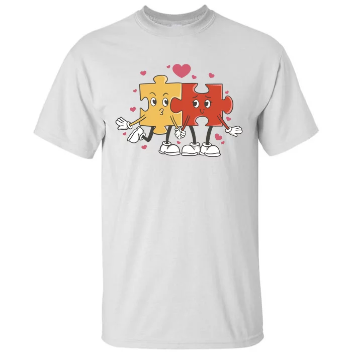 Puzzle Love Cartoon Tall T-Shirt