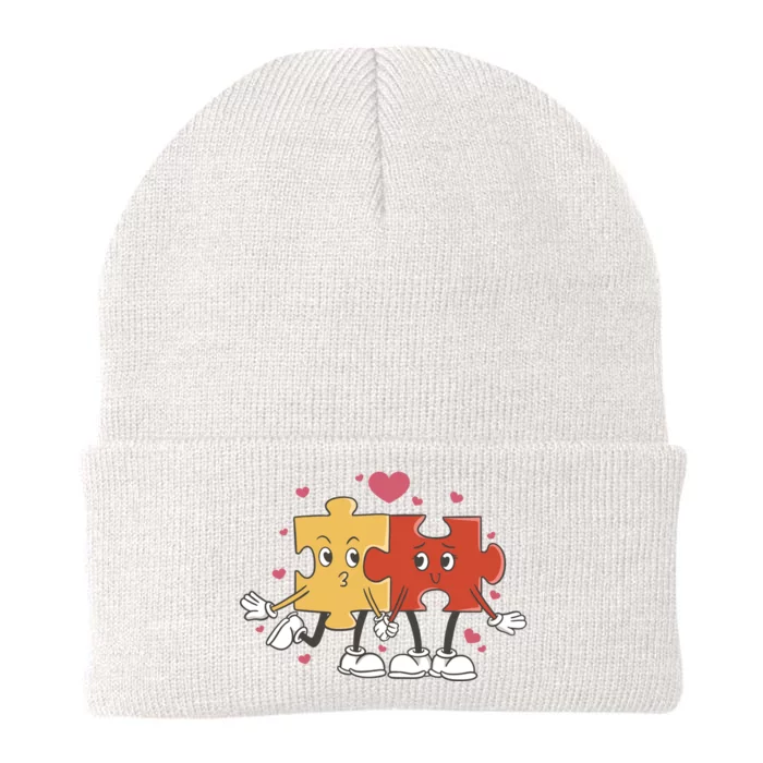 Puzzle Love Cartoon Knit Cap Winter Beanie